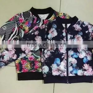 Yiwu Stocks Lots Girl's Fashion Long Sleeve Printed Jacket thumbnail-1