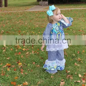 2017 New Fashion Clothes Kids Wear Children Pants Childrens Boutique Clothing Wholesale Baby Girl Summer Clothing Set thumbnail-2