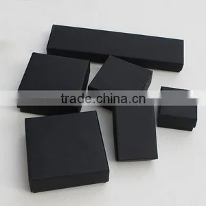 Eco-friendly Black Jewelry PU Leather Box With Sponge Inside Logo Printed PU Jewelry Box Gifts Cheap Jewelry Box thumbnail-6