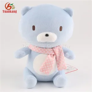 Shenzhen Factory Soft Toys Colorful Sitting Huggable Plush Bear Pet Animal With Scarf thumbnail-1