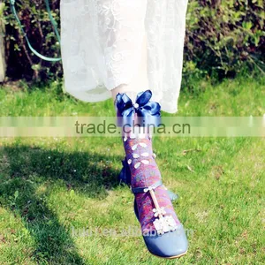 WS-43 Luxury Handmade Crystal Sequins Socks Harajuku Women Wool Warm Ankle Socks Women Wholesales thumbnail-1