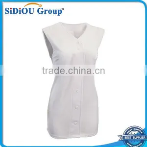 Create Teamwork Jersey 1846B On Deck Faux Full Button Sleeveless Womens thumbnail-1