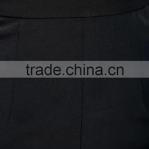 New Style Women Sleeveless Folded Mock Neck Black Jumpsuit 2015 thumbnail-6