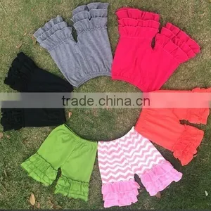 Wholesale Ruffle Series Shorts for 2-8 Years Old Girls Knit Cotton With Good Quality Baby Girl Shorts thumbnail-1