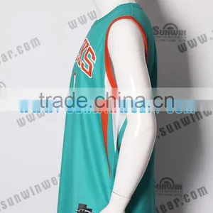 100% Polyester Custom Double Mesh Wholesale Reversible Basketball Jerseys / Uniform thumbnail-2
