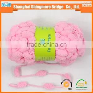 China Fancy Yarn Factory Hot Wholesale 2016 New Fashion Yarn Pompom Yarn for Knitting thumbnail-3