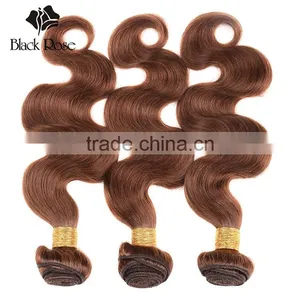 Black Rose Colored Brazilian Hair Weave, Wholesale Brown Color 4# Body Wave Human Hair Extension thumbnail-5