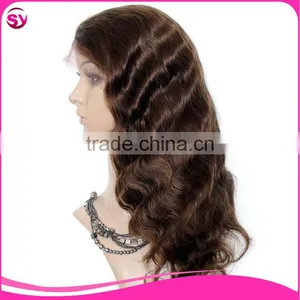 High Quality Body Wave Natural Black Brazilian Human Hair Lace Front Wig thumbnail-4