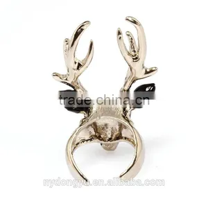 Lady Lovely Cow Head Ring/creative Brass Women Ring/top Quality Ring thumbnail-6