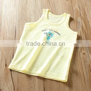 Latest Design Girls Tops Wholesale High Fashion Printed Cotton Vest for Little Girls thumbnail-5