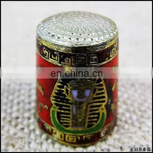 Chinese Vintage Cloisonne Enamel Egypt Sphinx Thimble CTGY040 thumbnail-1