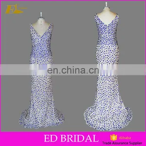 Gorgeous V Neckline Sleeveless Sheath Heavy Beaded Made In China Evening Dresses thumbnail-1
