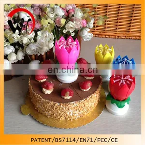 2014 Hot Sales Singing Rotating Musical Birthday Rose Candle thumbnail-1