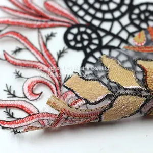 Chinese Style Embroidered Tulle Lace Fabric for Dress thumbnail-3