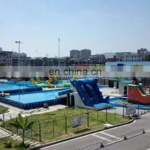 Portable Water Park Equipment , Cheap Inflatable Floating Water Park thumbnail-3