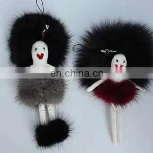 Fur Doll Mink Hair Pendant Keychain thumbnail-1