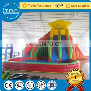 Popular Aqua Park Large Outdoor Slide Inflatable Pool Slides Inground Pools for Kids and Adults thumbnail-3