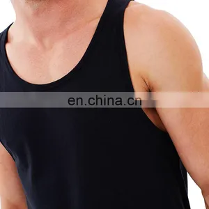 Summer Burnout Drop Armhole 95% Cotton 5% Plain Spandex Stringer Mens Blank Custom Tank Top Men Gym thumbnail-4