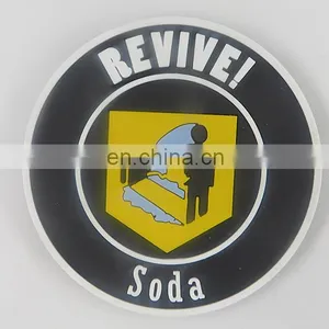 Home Decoration Customed Printed Small Cheap Sale Magnet Soft PVC Coaster thumbnail-2
