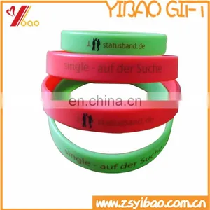 Custom Printed/embossed/debossed Logo Silicone Wristband/bracelets for Promotional thumbnail-1