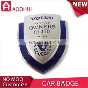 Hot Sale Brass 3D Round Car Logo Emblem thumbnail-1