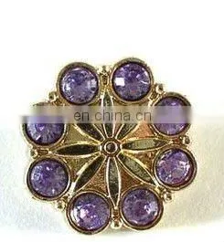 2013 Fashion Metal Sparkly Rhinestone Flower Button thumbnail-1