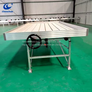 Greenhouse Benches Ebb Flow Metal Rolling Bench Hydroponic System thumbnail-5