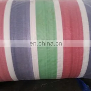 Colorful Stripe Pe Tarpaulin Roll Packing, Made in Vietnam - Dark Blue/Green/Red/White thumbnail-2