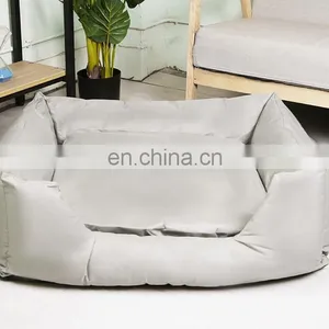 Luxury Dog Bed Machine Washable Rectangle Pet Bed Breathable Soft Fabric With Nonskid Bottom thumbnail-6