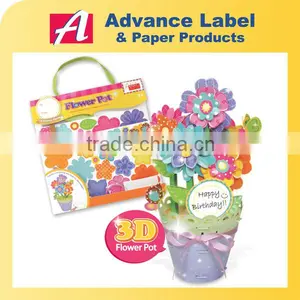 Decoration For Gift Paper Craft Flower Pot DIY 3D Paper Flower thumbnail-1