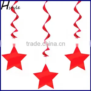 Metallic Dangling Silver Star Swirls /Silver Star Hanging Decoration /Wall Decoration SD057 thumbnail-3