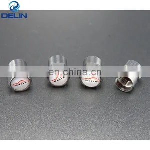 Car Brass Copper Tire Wheel Valve Stems Air Dust Cover Cap Customized Your Car Logo thumbnail-3