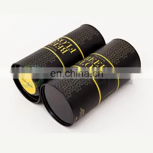 Paper Tube Food Grade Cookies Tin Container Small Gold Round Box thumbnail-4