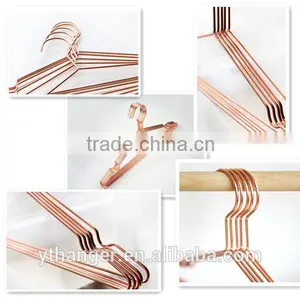 Hot Sale Wide Shoulder Copper Metal Wire Hanger for Coat thumbnail-5