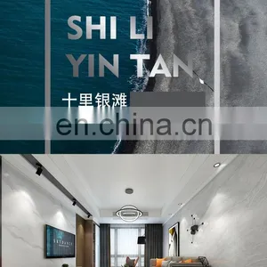 Infinite Continuous Pattern Elegant Grey Marble Thin Tiles, Marble Tiles For Wall and Floors JM88383D thumbnail-4