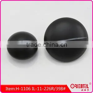 High End Black Mushroom Shape Plastic Coat Button With Laser Designs thumbnail-2