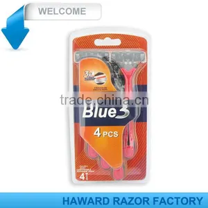 D316L Blister Pack Triple Blade ABS Rubber Handle Men Razor thumbnail-2