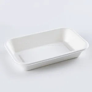 New Hot Disposable Biodegradable 24OZ TRAY Bagasse Food Box Take Away Sugarcane Container thumbnail-1