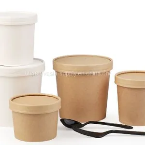 Disposable China Wholesale Quality Kraft Soup Bowls 32oz With Paper Lids thumbnail-1