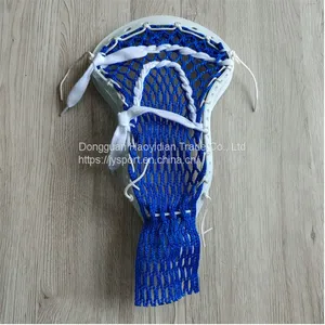 Lacrosse Head With Blue Mesh and String Kit for Men's Lacrosse Sticks thumbnail-1