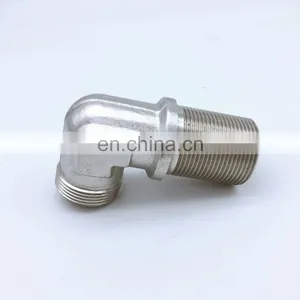 1/4 Inch 1/8 Inch G1 Unf Thread Hydraulic Pipe Adapter 90 Degree Elbow Stainless Steel Three Ends Male Pipe Tee thumbnail-1