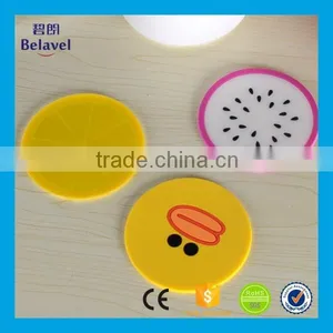 OEM Fruit Design Pvc Tea Coaster Custom Silicone Soft Pvc Coaster thumbnail-3