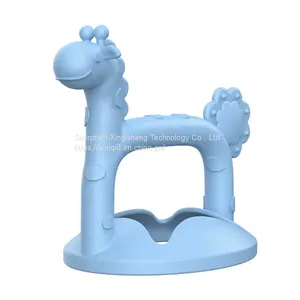 OEM High Quality New Silicone Teether Organic Baby Teethers Toy Teething Chewing Sensory Training Soothing thumbnail-3