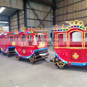 Best Selling Products Electric Used Fiberglass Trackless Train for Adult thumbnail-4