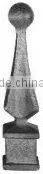 WH-4059 Solid Steel Ball End Spear Top Spiral Decorative Picket for Fence and Gate thumbnail-1