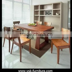 DT-083 Solid Walnut Wood Dining Room Furniture Set thumbnail-1
