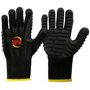 Snellsafety 7 Gauge Polyester Liner Gardening TPE Seamless Knitting Safety Gloves thumbnail-1