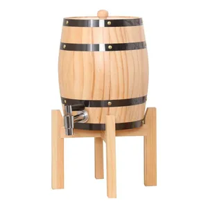 Wooden Wine Barrel Capacity 3 Liters, Customizable Size thumbnail-3