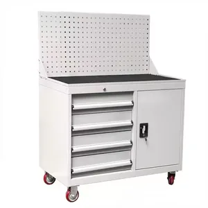 Steel Garage Workshop Metal Storage Tool Set Cabinet Trolley thumbnail-4