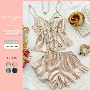Ruffled Nightgown and Nightdress Set Manufacture Customized Pinstar thumbnail-2